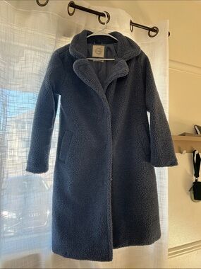 Stoosh Long Teddy Coat in Charcoal
